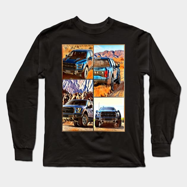 Ford F-150 Raptor Long Sleeve T-Shirt by d1a2n3i4l5